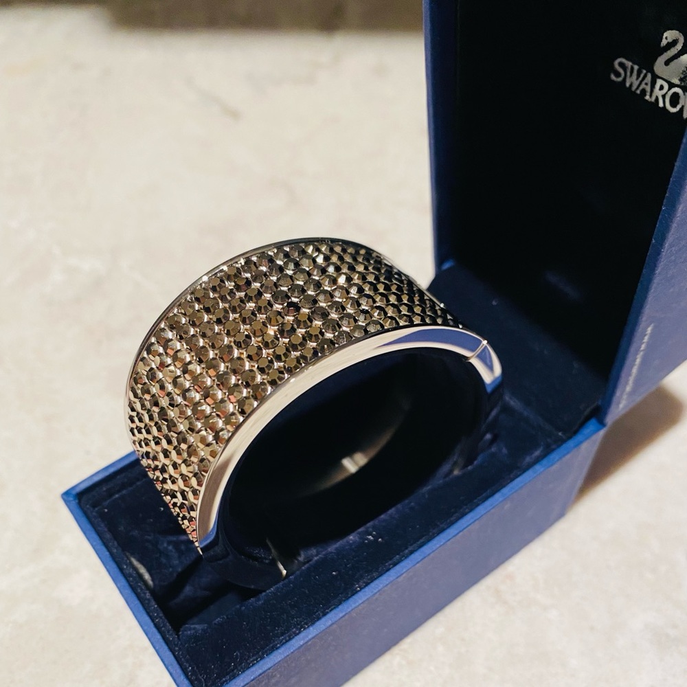 Swarovski silver cuff bracelet